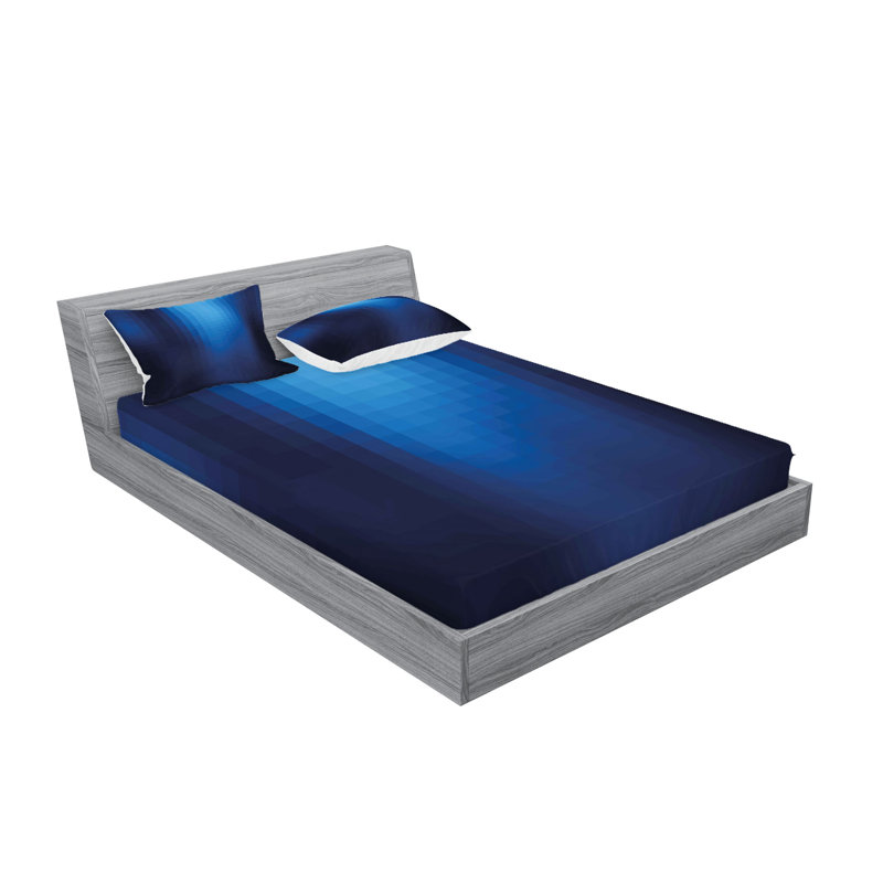 Ensemble de draps et taies décoratives bleu marine pâle Ambesonne, Ensemble de draps pour très grand lit californien