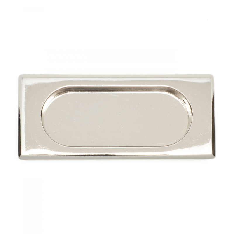 Poignée encastrée rectangulaire épaisse série CF, Nickel poli