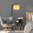 Arc Floor Lamp - 63-Inch-Tall Modern Floor Lamp with Linen Shade and LED Bulb - Lamp for Bedroom, Home Office, or Living Room Decor
