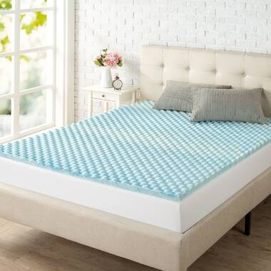 Alwyn Home Twin XL Egg Crate Foam Mattress Topper - Bed Pad for