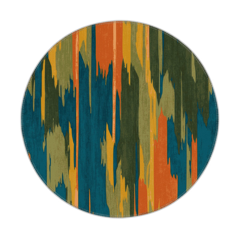 Jungle Whispers Indoor And Outdoor Area Rug, Round 5'