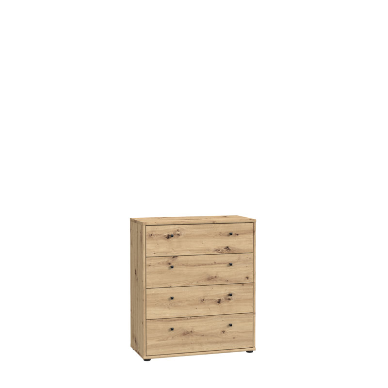 Amandla 73.7cm W 4 - Drawer Chest of Drawers, Artisan Oak