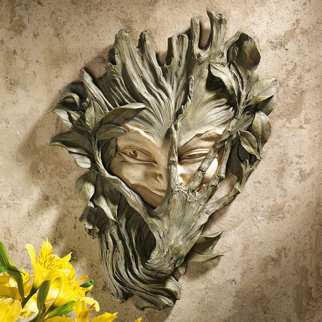 Bashful Sprite Greenman Wall Plaque Design Toscano