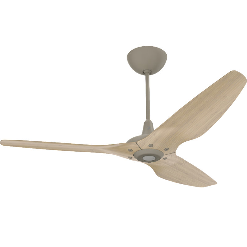 Haiku Smart Downrod Ceiling Fan, 60 inches, Satin Nickel with Natural Bamboo Blades