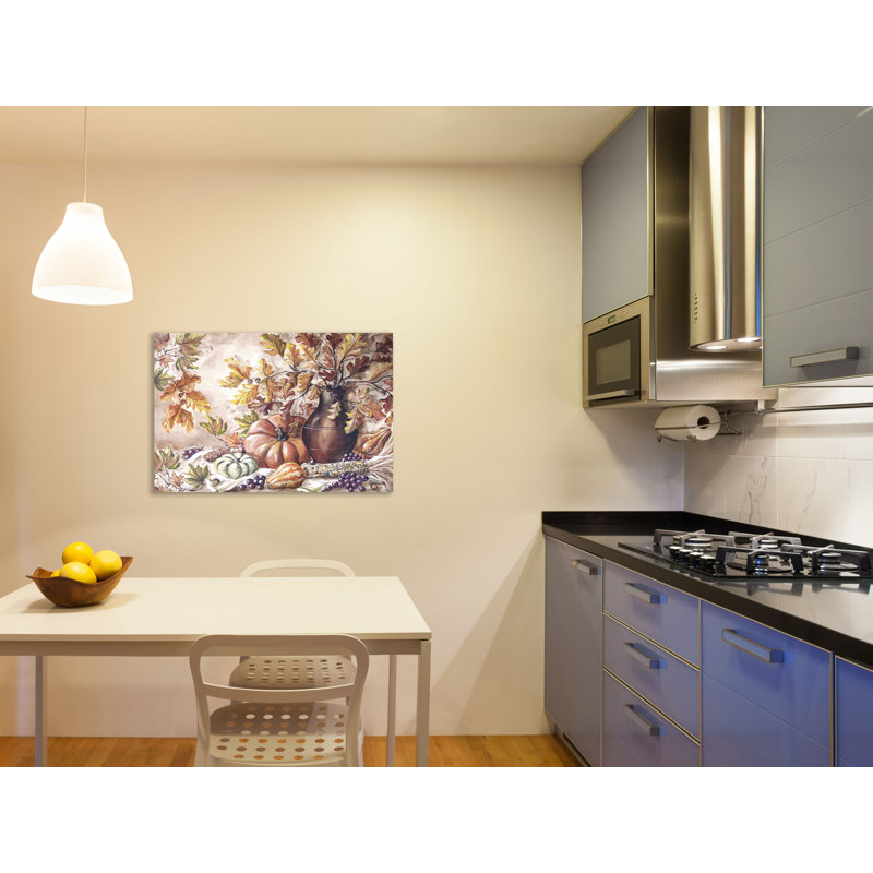 Fall Harvest Still Life - Wrapped Canvas Painting, 25 cm H x 38 cm W