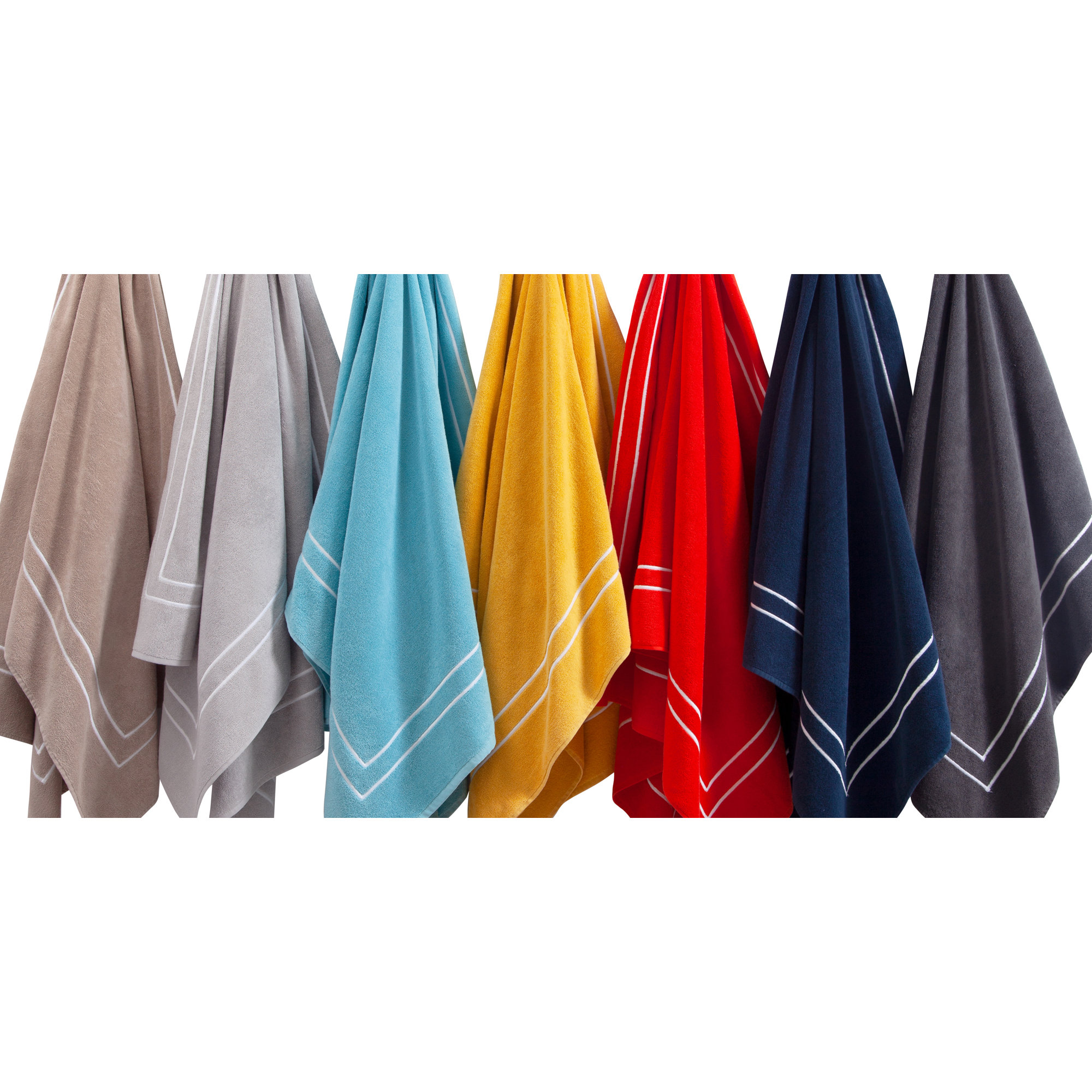 Murphie Turkish Cotton Beach Towel, Charcoal