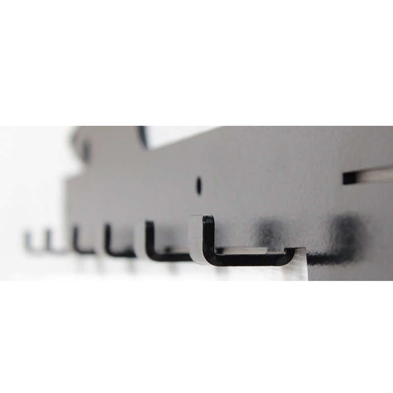 Steel Wall 7 - Hook Wall Mounted Coat Rack