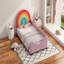 Cadre de lit simple pour lit d'enfant arc-en-ciel coloré mignon