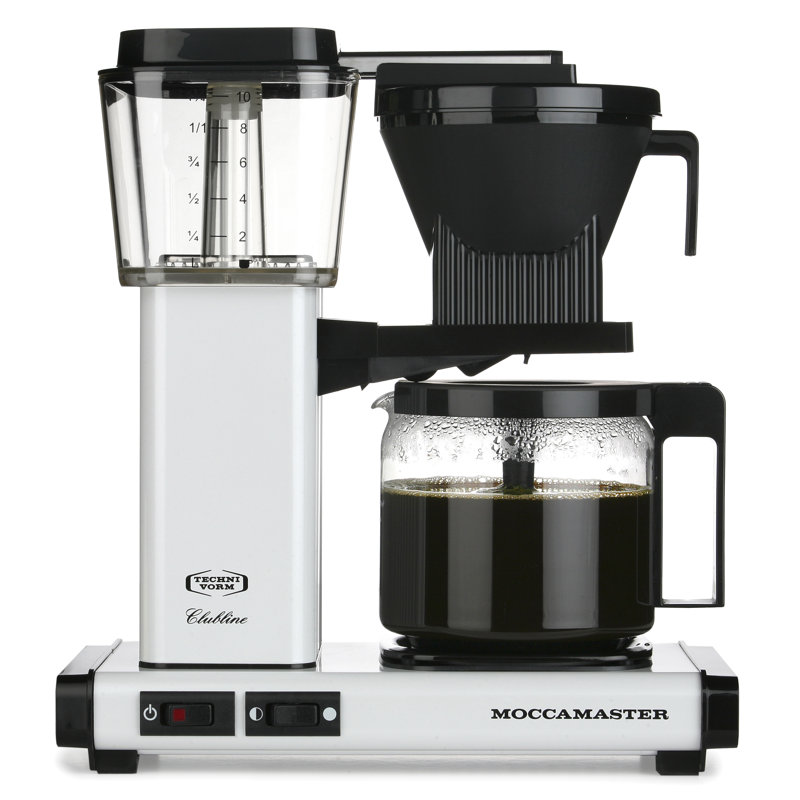 Moccamaster 10-Cup Coffee Maker, White Metallic