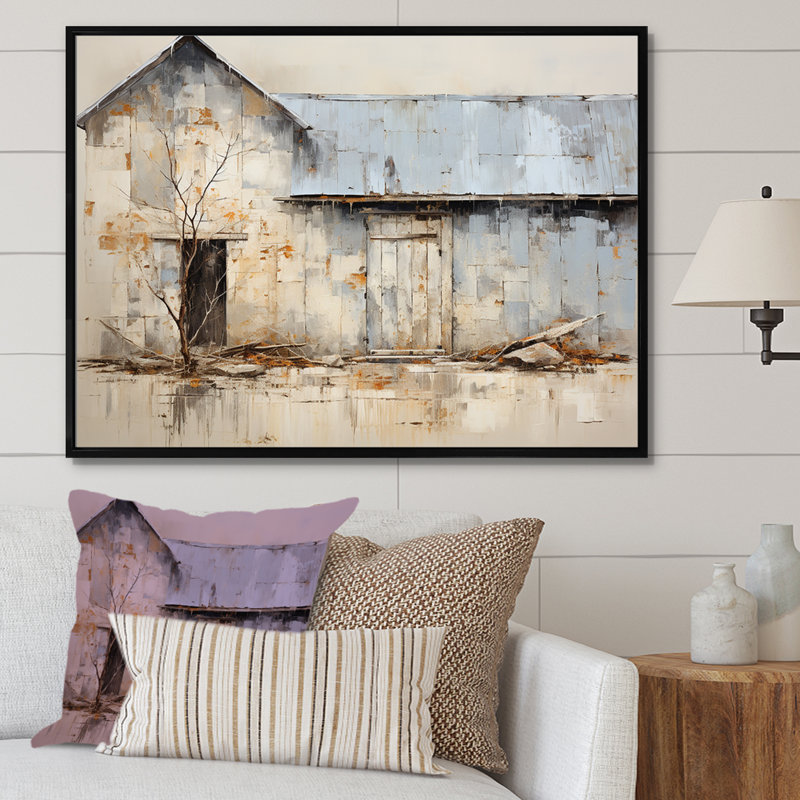 Impression sur toile Minimalisme, Cadre flottant noir, H 30 po x l 40 po x P 1,5 po