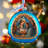 4'' Glass Hanging Figurine Ornament