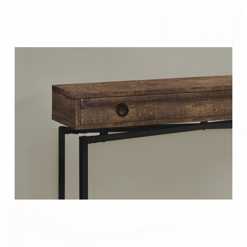 Console Table with Storage Drawer, Brown/Black