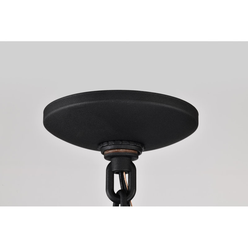 Lanterne suspendue d'extérieur - 1 lumière - Noir mat - Verre transparent