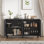 Buffet l 59,1 po à 4 portes avec tablettes réglables