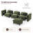 Modular Sectional Sofa With Movable Ottoman, L-shaped Couch With Removable Washable Cushion Covers, 9.8" Extra-thick Cushions, Tool-free Easy Assembly, Padded Armrests For Living Room, Green-656978867