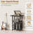 Modern Record Player Stand With Extended Desktop, Vinyl Storage, And Display Shelf For Music Room Or Studio
