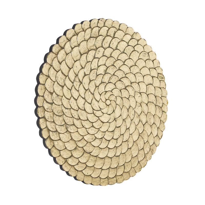 Plaque murale décorative en bois sculpté, Or