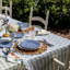 Gingham Ruffle 18" x 90" Table Runner-795948124-795948125