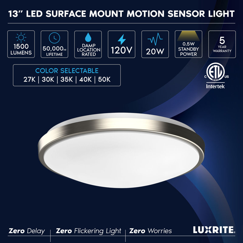 Jamer LED Flush Mount, 3.50'' H x 13'' W