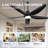 42/52 Inch Waterproof Outdoor Ceiling Fan With Lights And Remote,ceiling Fans With 3 Colors Led Light,quiet Dc Motor, Wet Rated Plug In Ceiling Fan With Cord For Patios Porch Pergola-1399805257