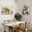 Art mural rétro de cuisine jaune citron, charmante décoration murale nature morte au citron, peinture sur toile botanique rustique de ferme, affiche botanique rustique pour le salon de la cuisine, encadrée 12 po x 16 po