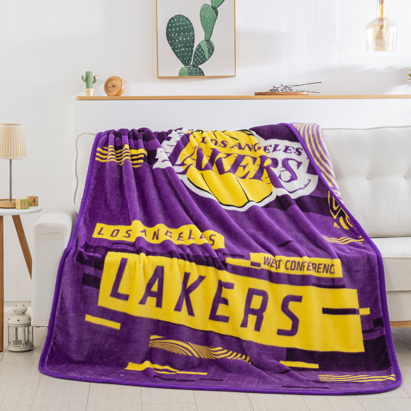Throw Blanket, Purple/Yellow, Los Angeles Lakers