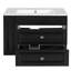 Meuble-lavabo mural 30 po, 2 tiroirs, lavabo simple en céramique 3 trous, armoire moderne-1403699674