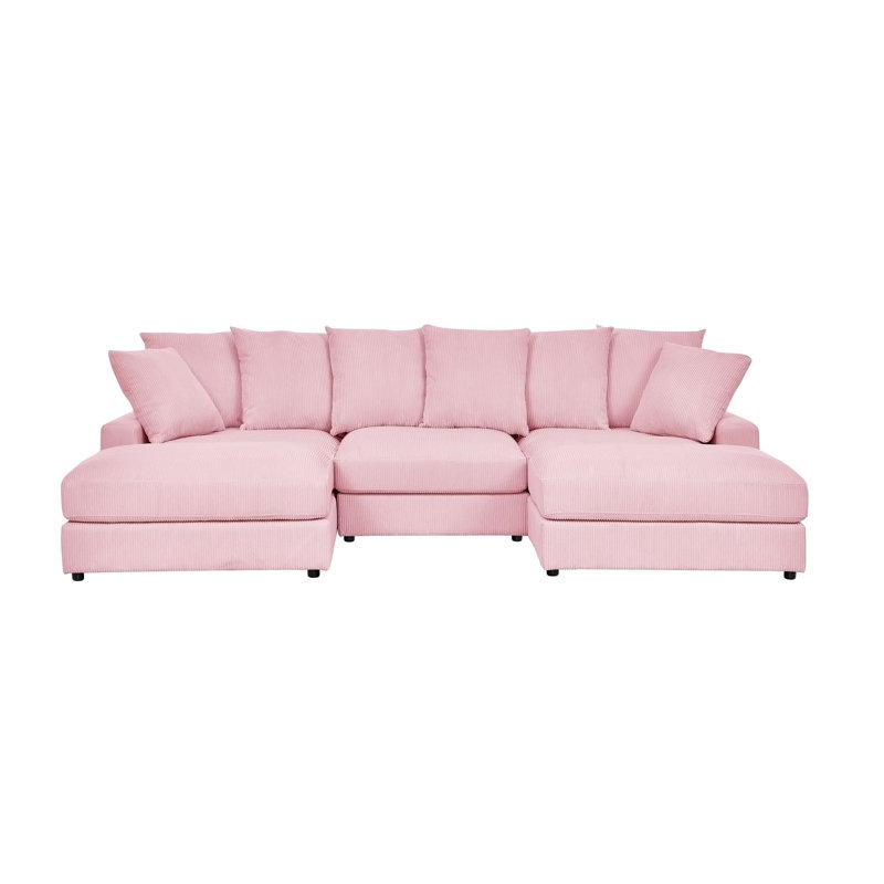 Canapé modulaire réversible d'angle avec repose-pieds