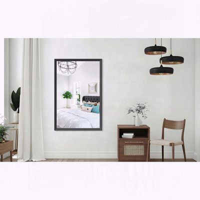 Coiffeuse murale suspendue avec miroir arqué, 12 ampoules DEL, structure en métal, 4 étagères en métal, 114 x 74 cm, noire