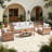 Outdoor 4-piece Rattan Conversation Set With Cushions