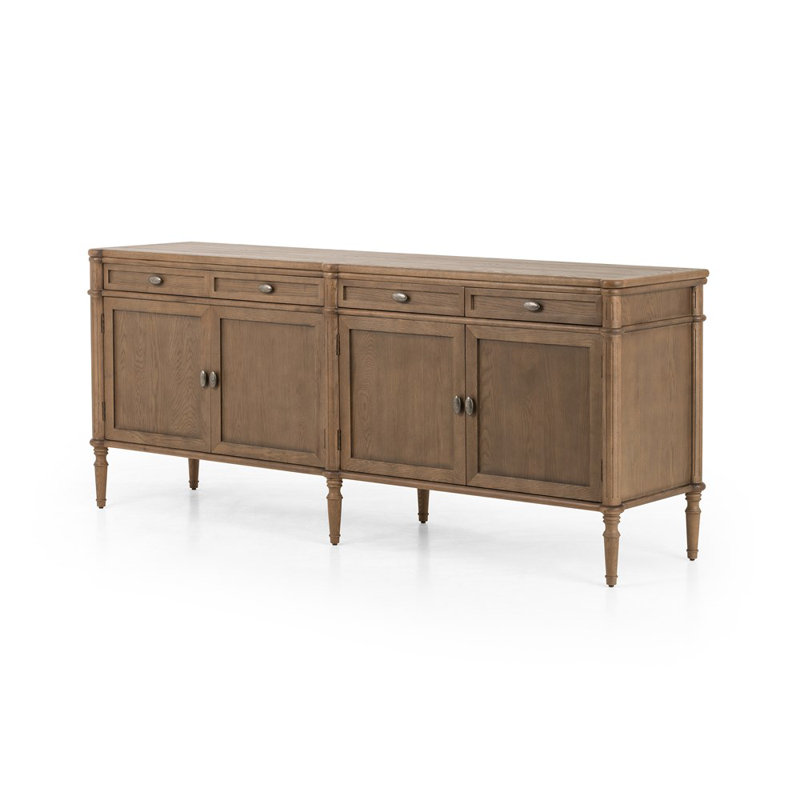 Toulouse 78.75'' W Solid Wood Sideboard, Toasted Oak
