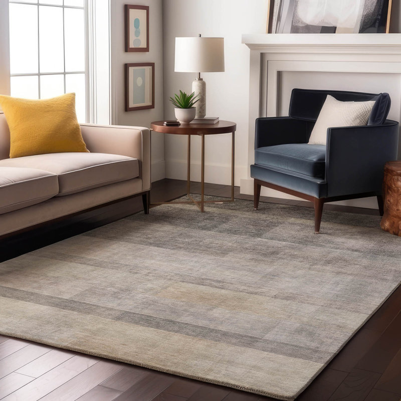 Premium Machine Washable Cerrito AMF568 Taupe Rug, Rectangle 2'6" x 3'10"