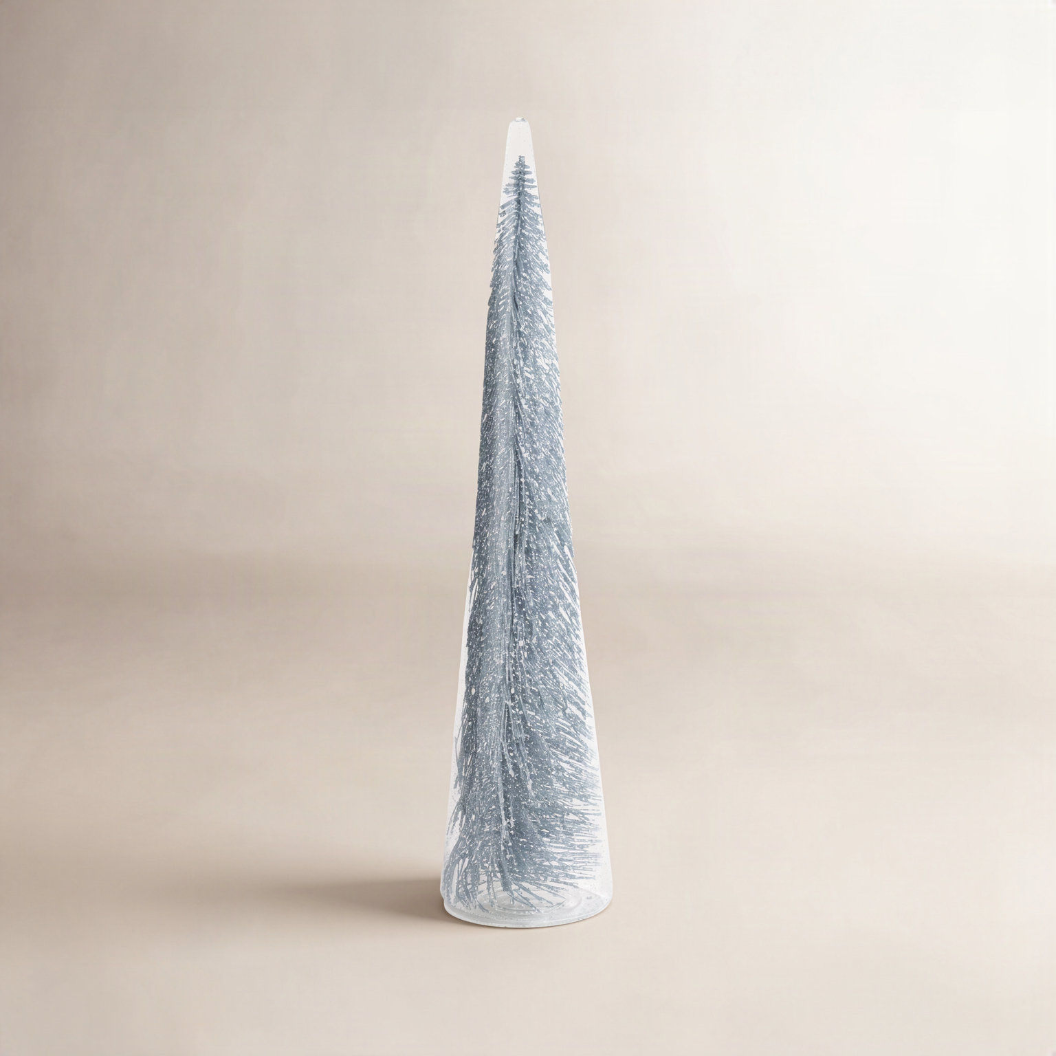 Tabletop Christmas Tree, 11.5" H x 3.25" W x 3.25" D, Champagne