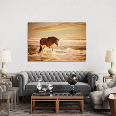 Sunkissed Horses V by PHBurchett - Wrapped Canvas Print