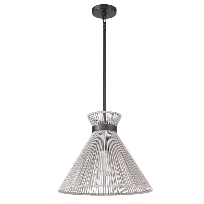 Riya 1 - Light Matte Black Pendant