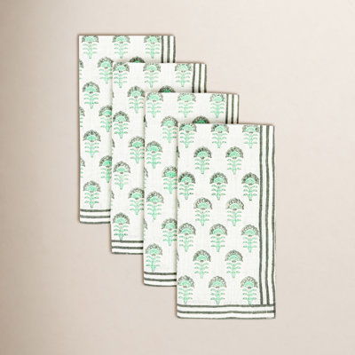 Hand-Blocked Cotton Napkin