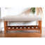 Banc en tissu et finition chêne Charla-550868076