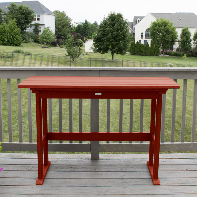 Table de bar Arbnora, Rouge rustique