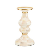Mocha Check Pillar Candlestick