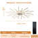 114cm Dimmable Reversable Ceiling Fan with LED Lights And Remote Control