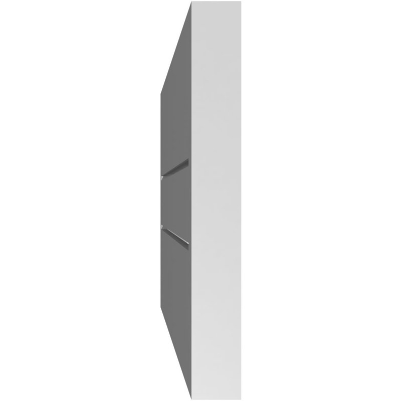 Évent à pignon fonctionnel en uréthane rectangulaire à fixation en surface, brun clair apprêté, H 12 po x l 38 po x P 1,5 po