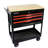 3 Drawers Multifunctional Tool Cart With Wheels And Wooden Top