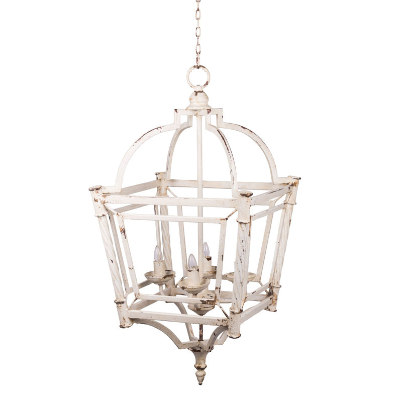 Lustre géométrique en cage 4 lumières Cecille