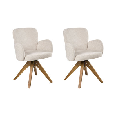 50 cm H Fabric Armchair in Beige