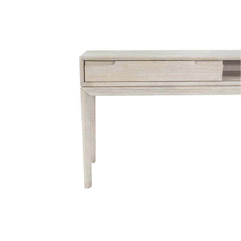 Takierra 120cm Solid Wood Top Console Table, White Sand