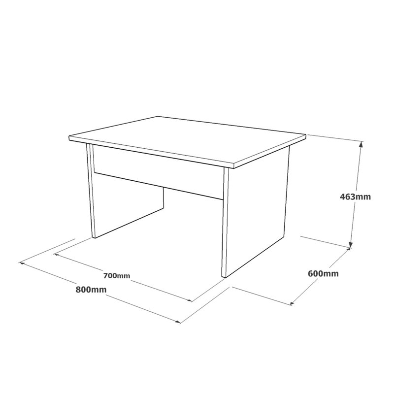 Modern Coffee Table, Brown & Grey & Anthracite, 31.5 x 18.3 x 23.2 Inches | 100% Melamine Coated Particle Board, Thickness: 0.7 Inches | Stylish Industrial Design for Living Room, Durable & Elegant Finish