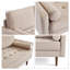 Coussin de dossier amovible en velours avec deux traversins assortis-1357768809