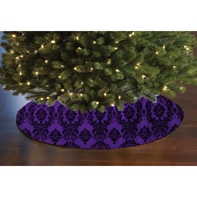 Jupe d'arbre de Noël damassé