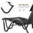 Benkelman Outdoor Steel Chaise Lounge Chair with Removable Canopy and Cushions-25916351