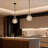 Matte Black 1-Light 8 inch Pendant with Clear Glass Shade-1903678511